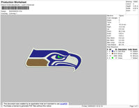 Seahawks Embroidery File 6 size