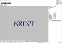 Sient Text Embroidery File 4 size