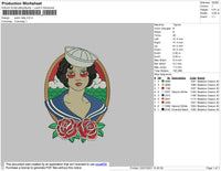 Sailorlady Embroidery File 4 size