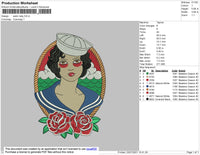 Sailorlady Embroidery File 4 size