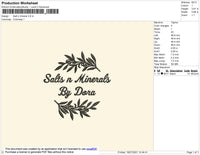 Salts N Mineral Embroidery File 4 size