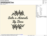 Salts N Mineral Embroidery File 4 size