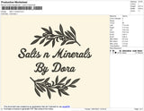 Salts N Mineral Embroidery File 4 size