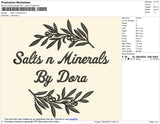 Salts N Mineral Embroidery File 4 size