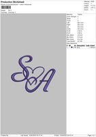SA Embroidery File 4 size