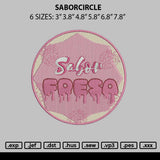 Saborcircle Embroidery File 6 sizes