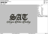 Sac Text Embroidery File 6 sizes