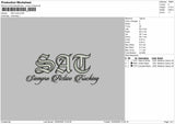 Sac Text Embroidery File 6 sizes
