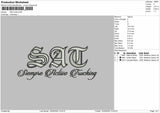 Sac Text Embroidery File 6 sizes