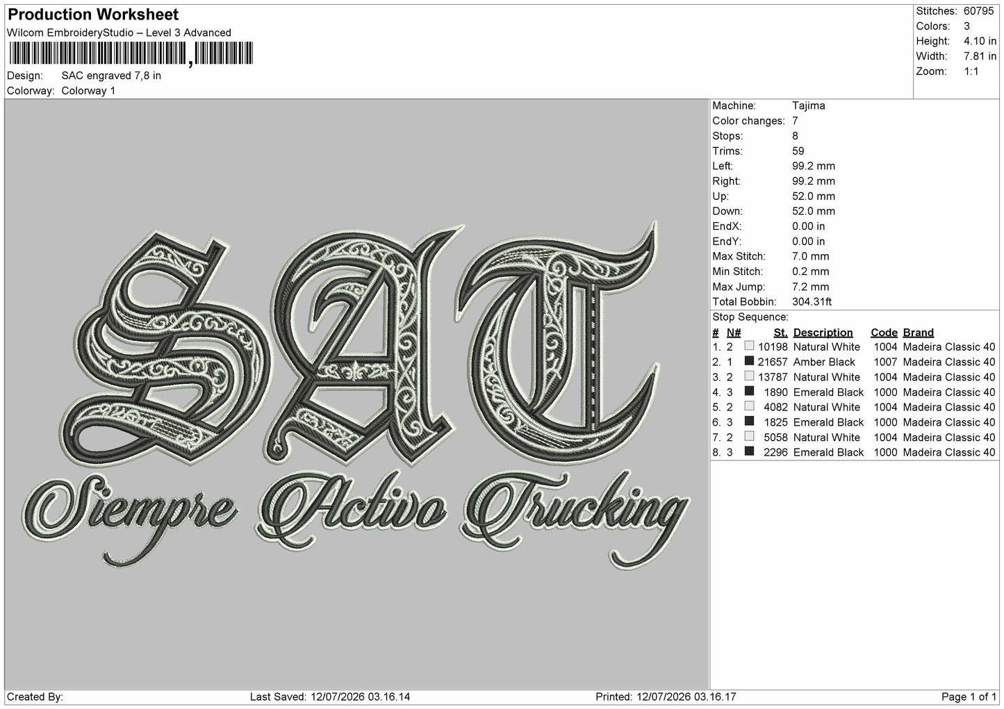 Sectext V2 Embroidery Machine Design File 6 sizes