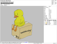 Sadderday Embroidery File 4 size