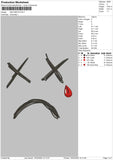 Sad Emoticon Embroidery File 4 size