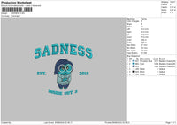 Sadness 19 Embroidery File 6 sizes