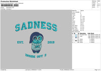 Sadness 19 Embroidery File 6 sizes