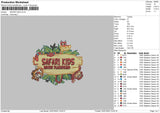 Safari Kids Embroidery File 4 sizes