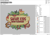 Safari Kids Embroidery File 4 sizes