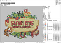 Safari Kids Embroidery File 4 sizes