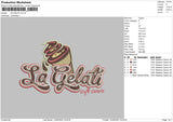 La Gelati Embroidery File 4 size