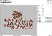 La Gelati Embroidery File 4 size