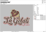 La Gelati Embroidery File 4 size