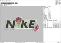 Saiki Kusuo Nike Embroidery File 5 sizes