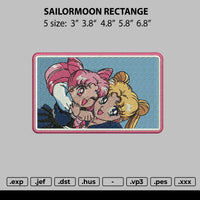 Sailormoon Rectangle Embroidery File 5 size