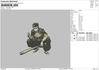 Saitama 04 Embroidery File 4 sizes