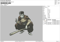 Saitama 04 Embroidery File 4 sizes
