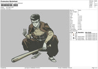 Saitama 04 Embroidery File 4 sizes