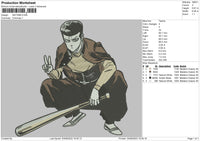 Saitama 04 Embroidery File 4 sizes