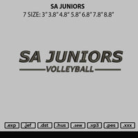 Sa juniors Embroidery File 6 sizes