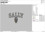 Sally Embroidery File 5 sizes