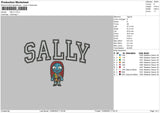 Sally Embroidery File 5 sizes