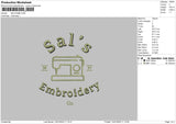 Sals EMB Embroidery File 4 size