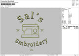 Sals EMB Embroidery File 4 size