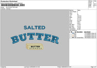 Saltedbuttertext Embroidery File 6 sizes