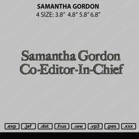 Samantha Gordon Embroidery File 4 size