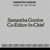 Samantha Gordon Embroidery File 4 size