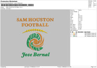 Sam Houston Embroidery File 5 sizes