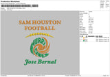 Sam Houston Embroidery File 5 sizes