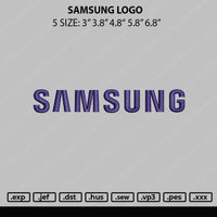 Samsung L Embroidery File 5 sizes