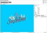 San Antonio Embroidery File 4 sizes