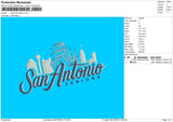 San Antonio Embroidery File 4 sizes