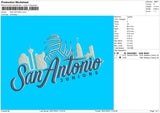 San Antonio Embroidery File 4 sizes