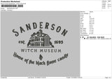 Sanderson Emboidery File 6 sizes