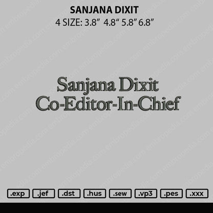 Sanjana Dixit Embroidery File 4 size