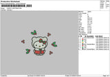 Kitty Xmas 0112 Embroidery File 6 sizes