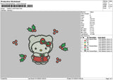 Kitty Xmas 0112 Embroidery File 6 sizes