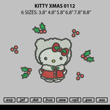 Kitty Xmas 0112 Embroidery File 6 sizes