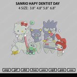 Sanrio Happy Dentist Day Embroidery File 4 size